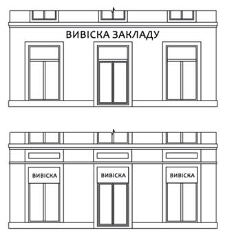 Спеціальна рекламна конструкція на фасаді будинку (будівлі) споруді