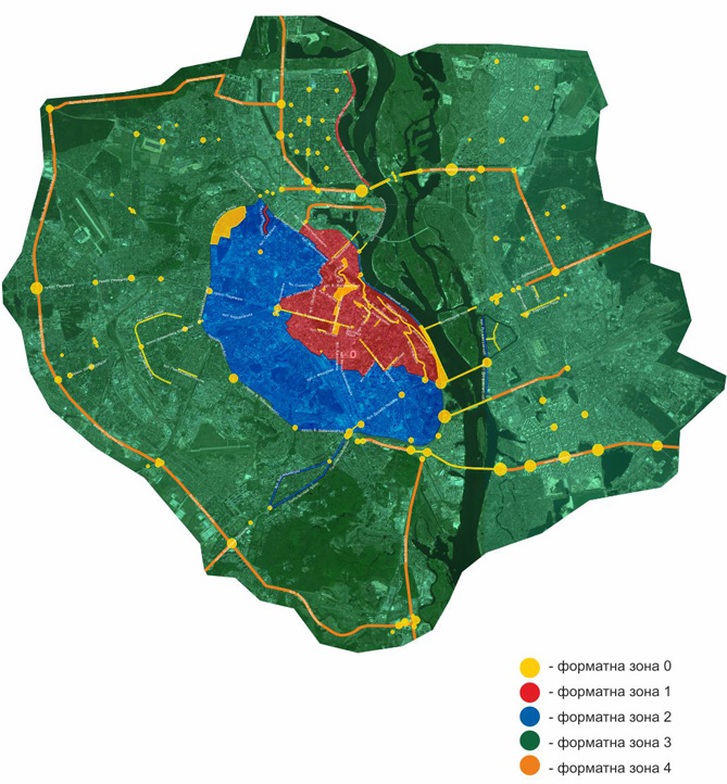 Зонування розміщення рекламних засобів в місті Києві